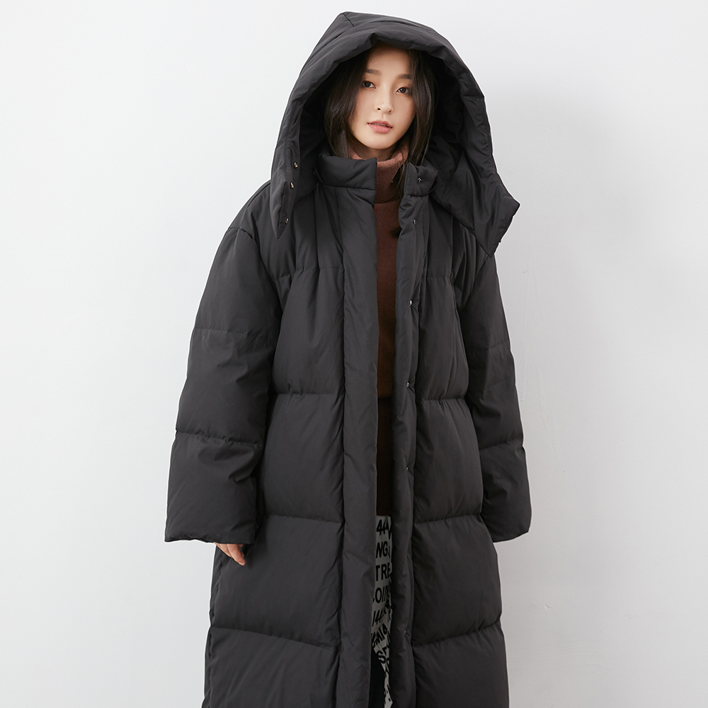 YAYA Coats Woman Winter Long Warm Thicke Down Parka Removable Cap Jacket Women Winter Hooded Solid Jacket Coat 201019