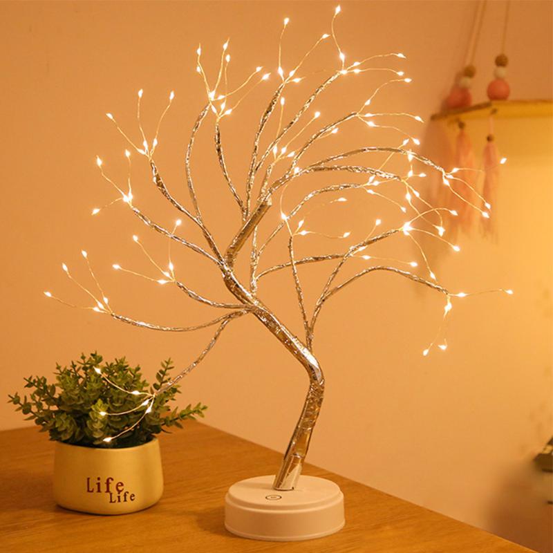 108 LED Table Lamp Mini Christmas Tree Night Light USB Battery Power Home Decor Fairy Lights for Bedroom Indoor Holiday Lighting
108 LED Table Lamp Mini Christmas Tree Night Light USB Battery Power Home Decor Fairy Lights for Bedroom Indoor Holiday Lighting