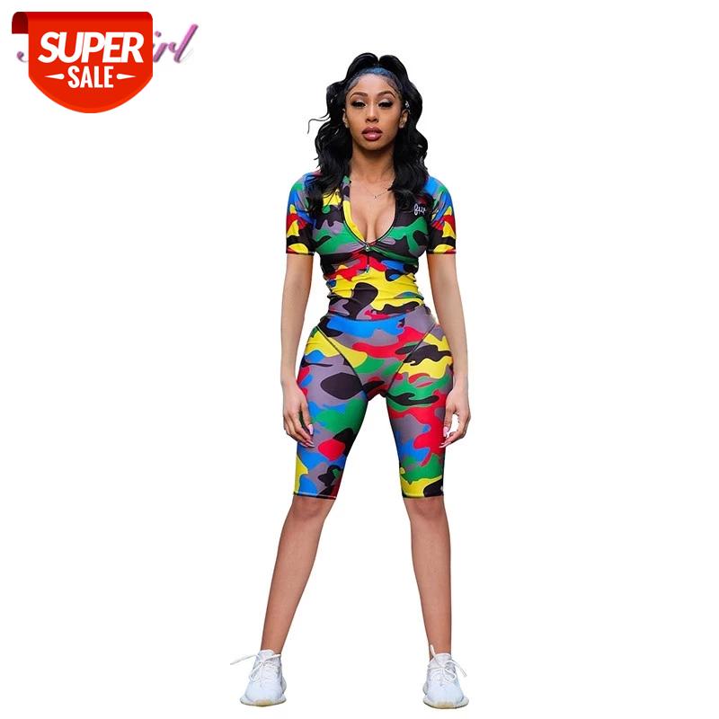 Camo Print Zipper Up Playsuit Women 2020 Spring Short Sleeve V Neck Jumpsuit & Rompers Female Outfit Fitness Overalls Tracksuit #rl75, Black;white
Camo Print Zipper Up Playsuit Women 2020 Spring Short Sleeve V Neck Jumpsuit & Rompers Female Outfit Fitness Overalls Tracksuit #rl75, Black;white