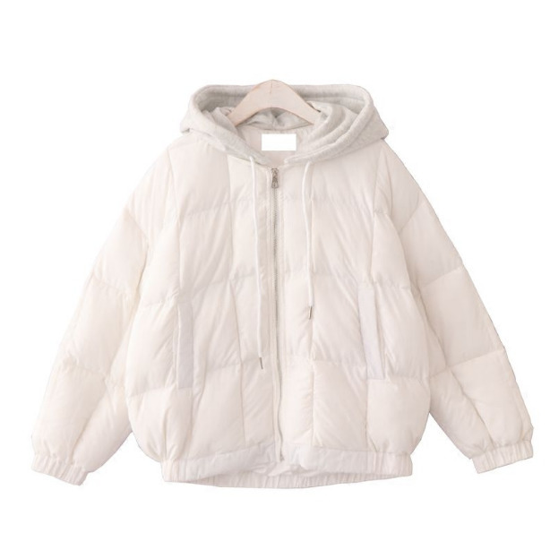 Puff Padded Zipper With Hood Warm Outwear Quilted Women Jacket 201106