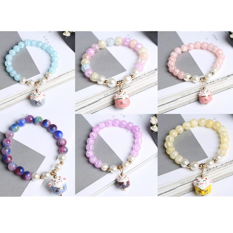 Women Lucky Cat Beaded Bracelets Crystal Charm Bangle Handmade FashionJewelry Gift Multicolor
Women Lucky Cat Beaded Bracelets Crystal Charm Bangle Handmade FashionJewelry Gift Multicolor