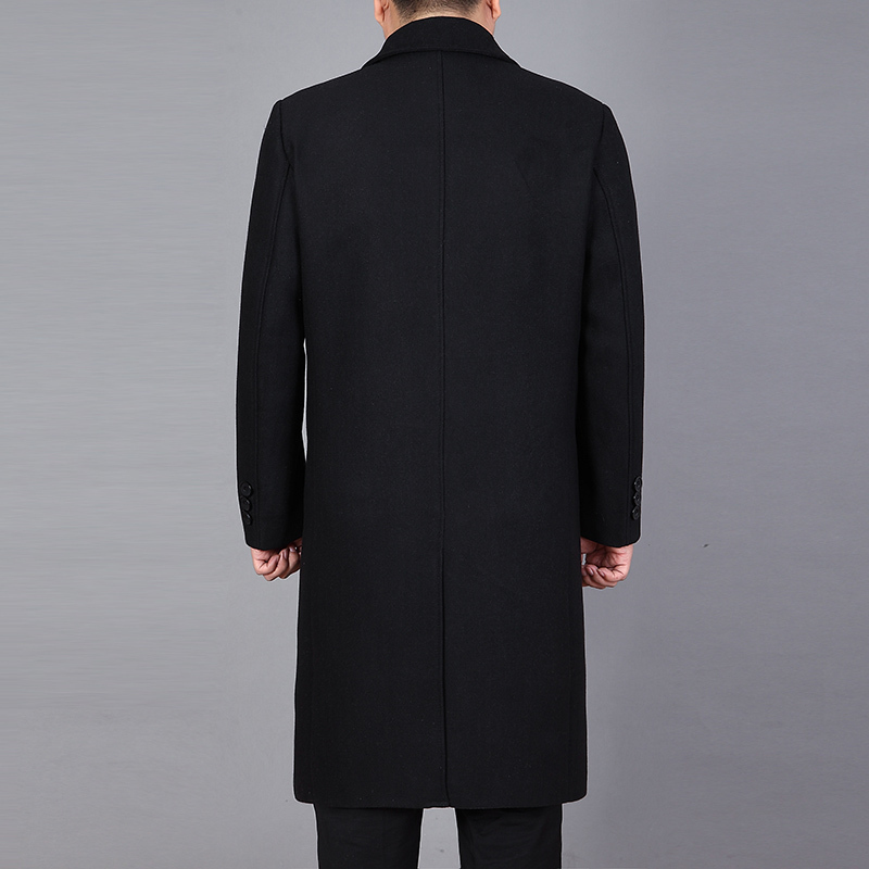Arrival Woolen Long Men Pea Winter Jackets Autumn Mens Wool Blend Overcoat Trench Coat Man 201128