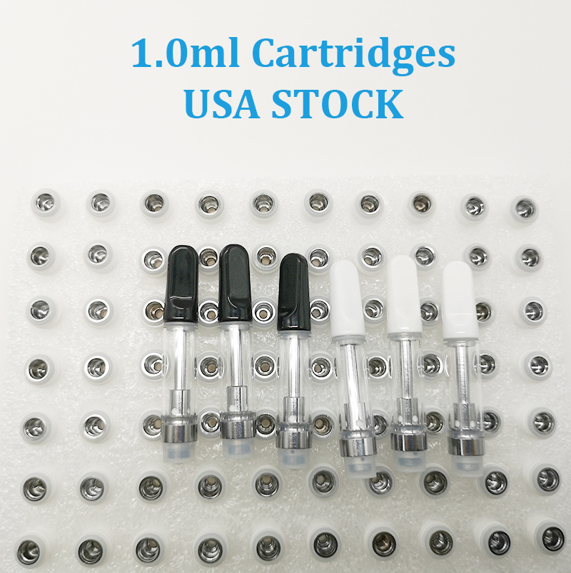 Vape Cart Disposable E cigarette Vape Pens USA STOCK Cartridges 510 Thread Ceramic Coil Atomizer High Quality 1.0ml Glass Tank Vaporizer Pac
Vape Cart Disposable E cigarette Vape Pens USA STOCK Cartridges 510 Thread Ceramic Coil Atomizer High Quality 1.0ml Glass Tank Vaporizer Pac