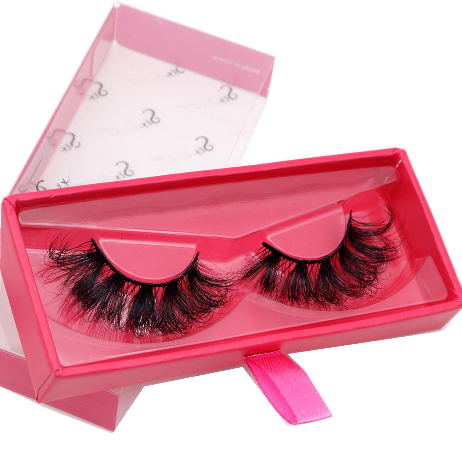 8D Mink Lashes 25mm Fluffy Dramatic False Eyelashes 100% Real Mink Hair Eye Lashes Wispy Long Thick Full Volume Strip Lash Cruelty Free Fake Eyelash 1