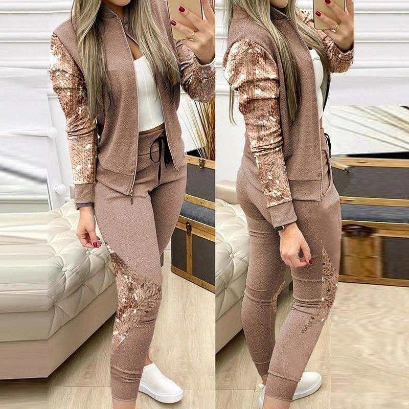 Autumn Winter Two Piece Outfits for Women Fashion Sequins Zipper Coat Tops Drawstring Pants Set Casual Tracksuit Sweat Suits #LV5D, White
Autumn Winter Two Piece Outfits for Women Fashion Sequins Zipper Coat Tops Drawstring Pants Set Casual Tracksuit Sweat Suits #LV5D, White