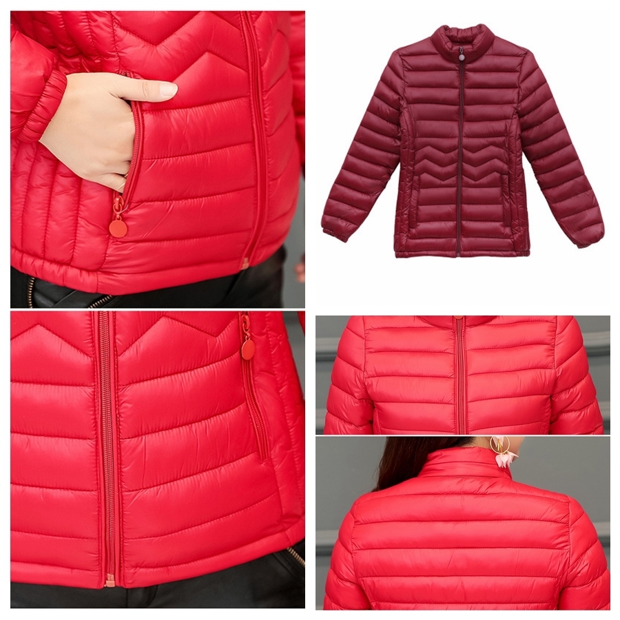 Short Slim Solid Down Coat Women Winter Casual Warm Long Sleeve Down Jacket Female Korean Versatile Large Size Outerwear Purple T200102