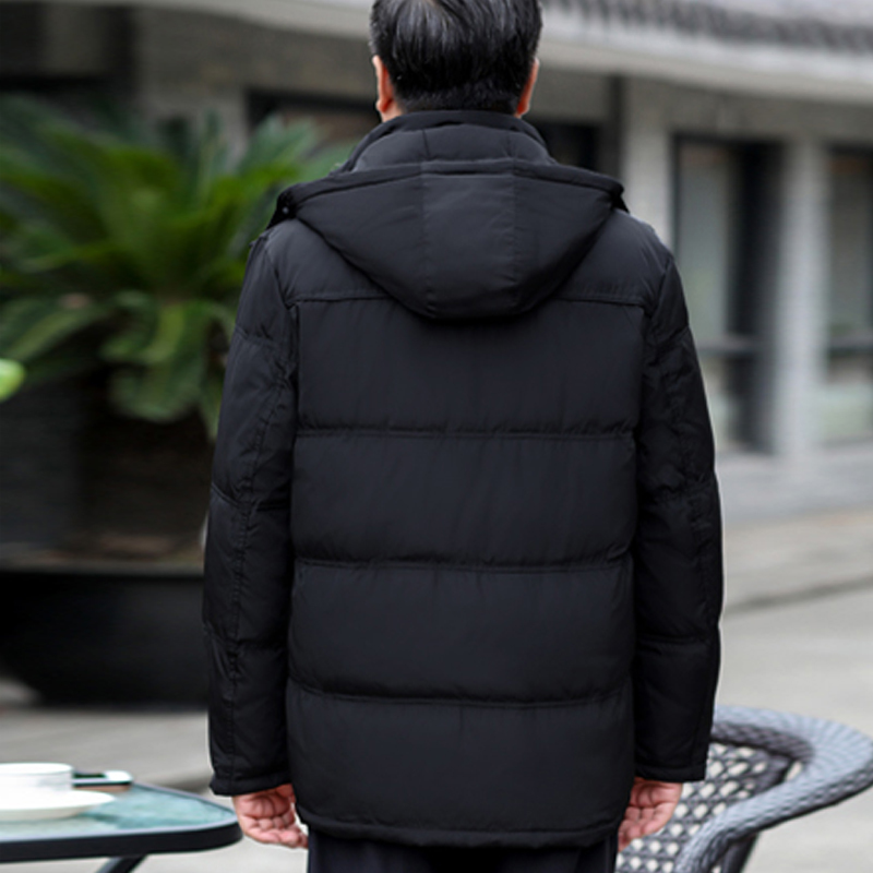 Fashion Warm Thick 90% Duck Down Winter men Jacket Men Coat Detachable Hooded Middle-aged Men's Parka Coat Men Windproof Parka 201223