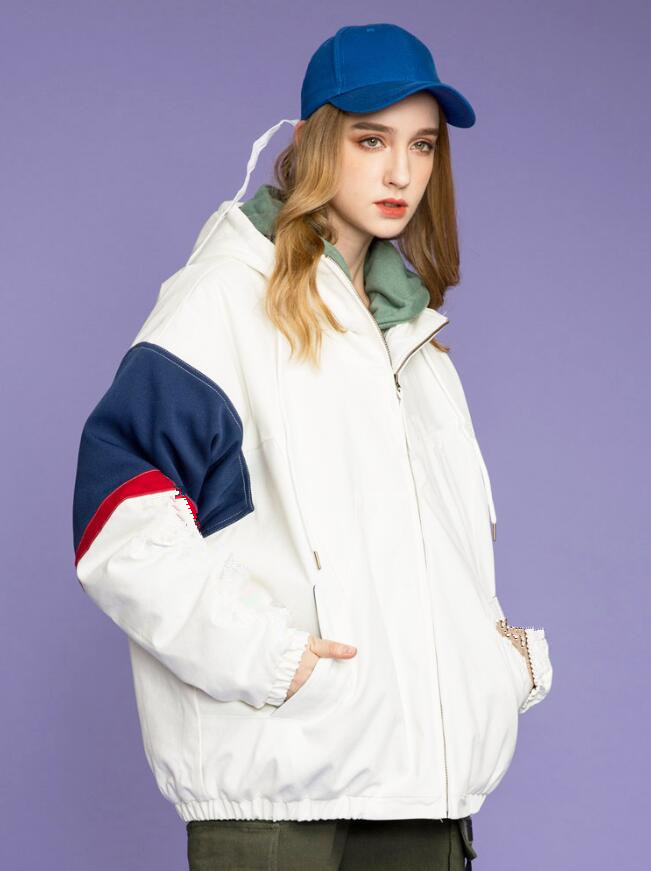 Free Shipping Men Women Jackets coats Windbreaker Zipper Hoodies Patchwork Coat Fashion Casual Outerwear Street Sports lover Jackets S-XXL