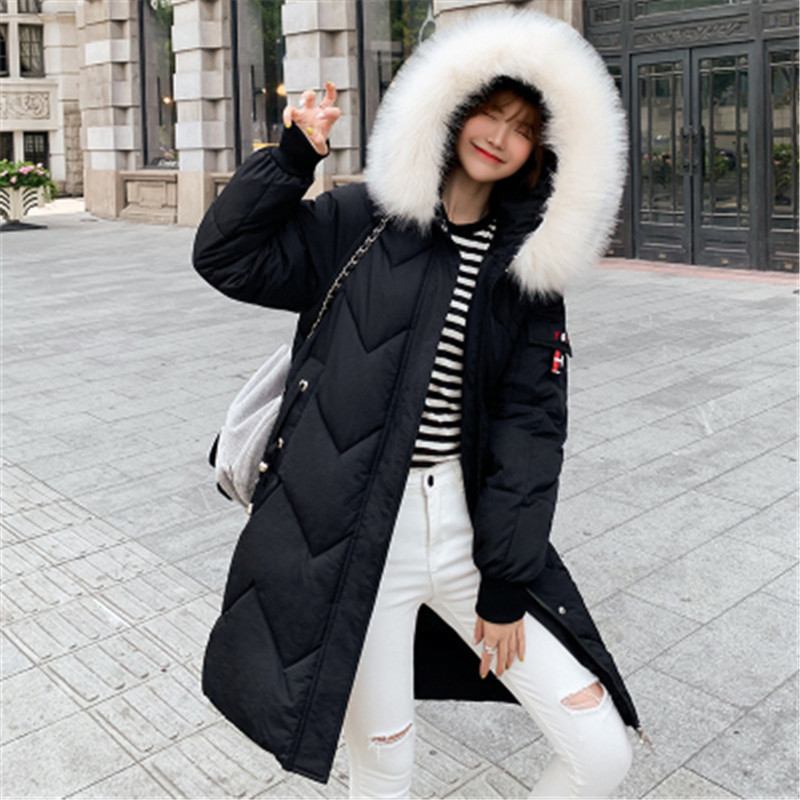 Winter Women Thick Warm Parka Zipper Pocket Outerwear Fashion Ladies Long Sleeve Streetwear Cotton clothing Coat 201019