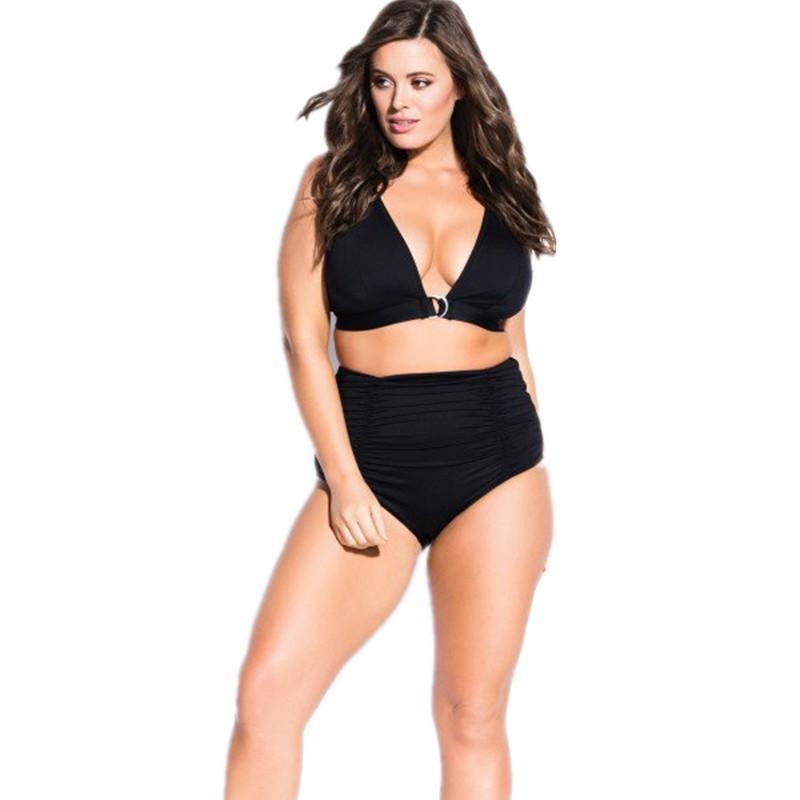 Plus Size Swimwear Black Swimming Suit for Women Black High Waist Bikini High Leg Swimwear Women 2020 V Neck Brazilian Bikini
Plus Size Swimwear Black Swimming Suit for Women Black High Waist Bikini High Leg Swimwear Women 2020 V Neck Brazilian Bikini