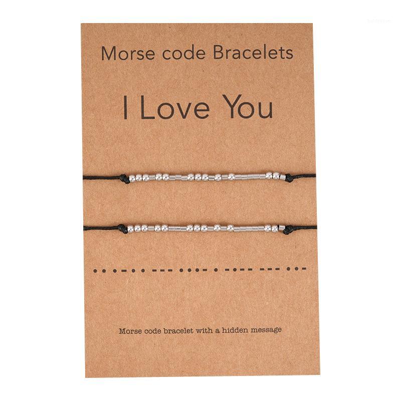 Hot Style Morse Code Bracelet Creative Stainless Steel Beads Hand-woven Card Lovers Bracelet Jewelry for Gift1
Hot Style Morse Code Bracelet Creative Stainless Steel Beads Hand-woven Card Lovers Bracelet Jewelry for Gift1