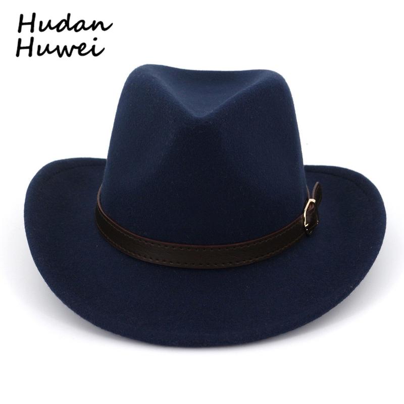 European US Wide Brim Cowboy Felt Hat Panama Trilby Jazz Fedora Hats with Leather Buckle Plain Woolen Chapeau for Men Women, Black
European US Wide Brim Cowboy Felt Hat Panama Trilby Jazz Fedora Hats with Leather Buckle Plain Woolen Chapeau for Men Women, Black