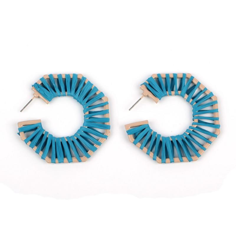 C Shape Handmade Raffia Rope Braided Paint Metal Pendant Dangle Earrings for Women Florate Brand New Bohemian Ladies Earrings
C Shape Handmade Raffia Rope Braided Paint Metal Pendant Dangle Earrings for Women Florate Brand New Bohemian Ladies Earrings