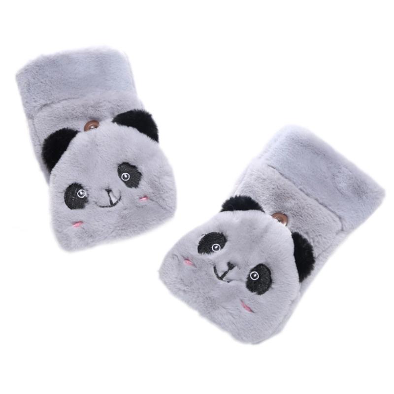 Women Winter Half Finger Gloves Fluffy Plush Cartoon Panda Flip Top Warm Mittens X7XC
Women Winter Half Finger Gloves Fluffy Plush Cartoon Panda Flip Top Warm Mittens X7XC