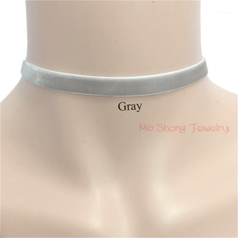 Chokers Harajuku 90's Gray Velvet Choker Necklace Plain Ribbon Goth Gothic Handmade Retro Burlesque Jewelry1
Chokers Harajuku 90's Gray Velvet Choker Necklace Plain Ribbon Goth Gothic Handmade Retro Burlesque Jewelry1