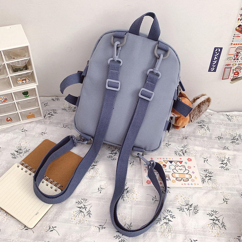 Korean Style Canvas Small Mini Backpack For Women Fashion Travel Backpack Leisure School Bag Tote For Tennage Girl Shoulder Bag LJ200128