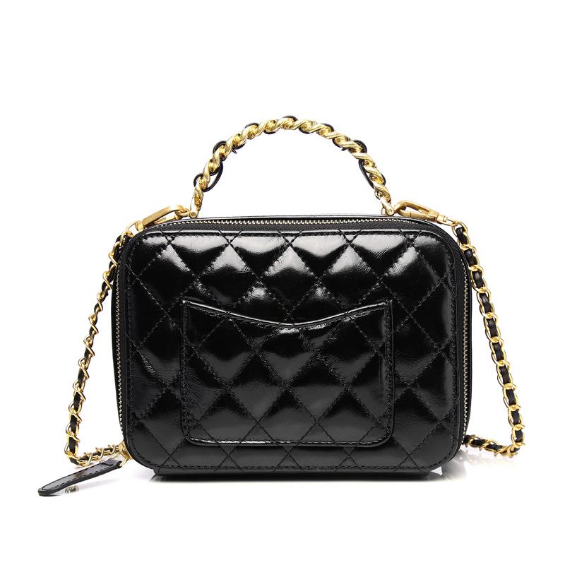 New 2021 Fashion Plaid Handbag Small Chains Women's Crossbody Bag Soft Genuine Leather High Quality Female Shoulder Purse, Black
New 2021 Fashion Plaid Handbag Small Chains Women's Crossbody Bag Soft Genuine Leather High Quality Female Shoulder Purse, Black