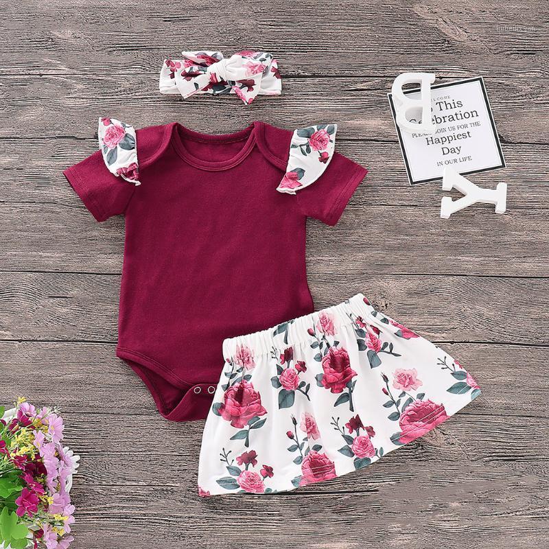 Baby short-sleeved solid color robes flower print Infant Baby Girls Solid Jumpsuit Romper+Floral Print Skirts+Headbands Outfits1, Wine
Baby short-sleeved solid color robes flower print Infant Baby Girls Solid Jumpsuit Romper+Floral Print Skirts+Headbands Outfits1, Wine