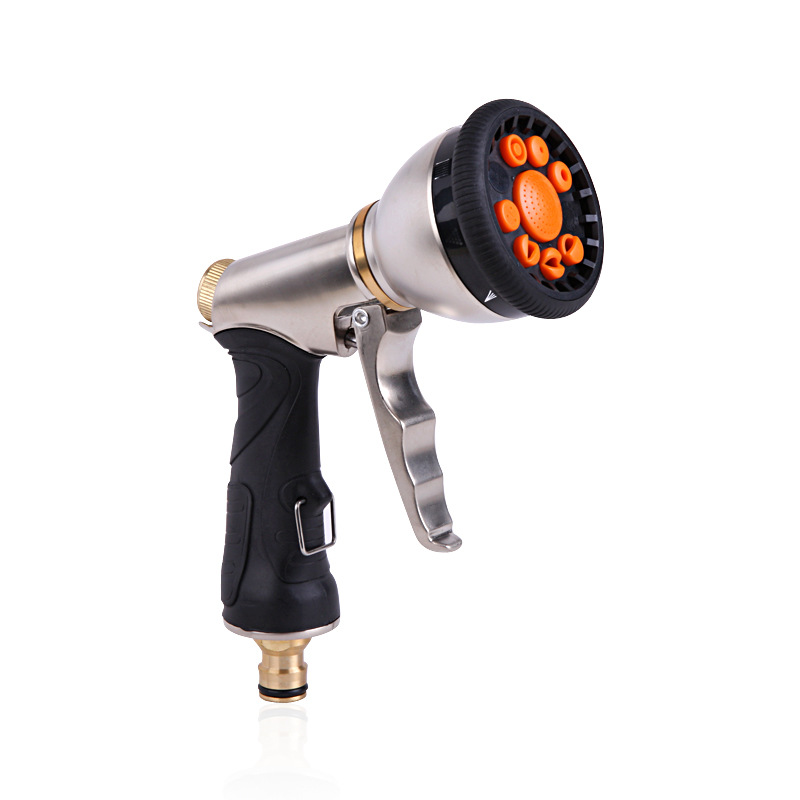 Electroplating Multi-Purpose High Pressure Water Gun 9 Function Front Trigger Water Pistols Metal Gold Car Washing Gun(The logistics price P
Electroplating Multi-Purpose High Pressure Water Gun 9 Function Front Trigger Water Pistols Metal Gold Car Washing Gun(The logistics price P