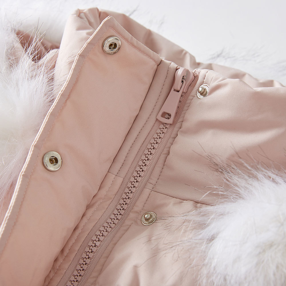 Metersbonwe Long Warm Down Jacket Women Winter Portability Warm 80% White Duck Down Winter Fur collar Hooded Female Down Coat 201019