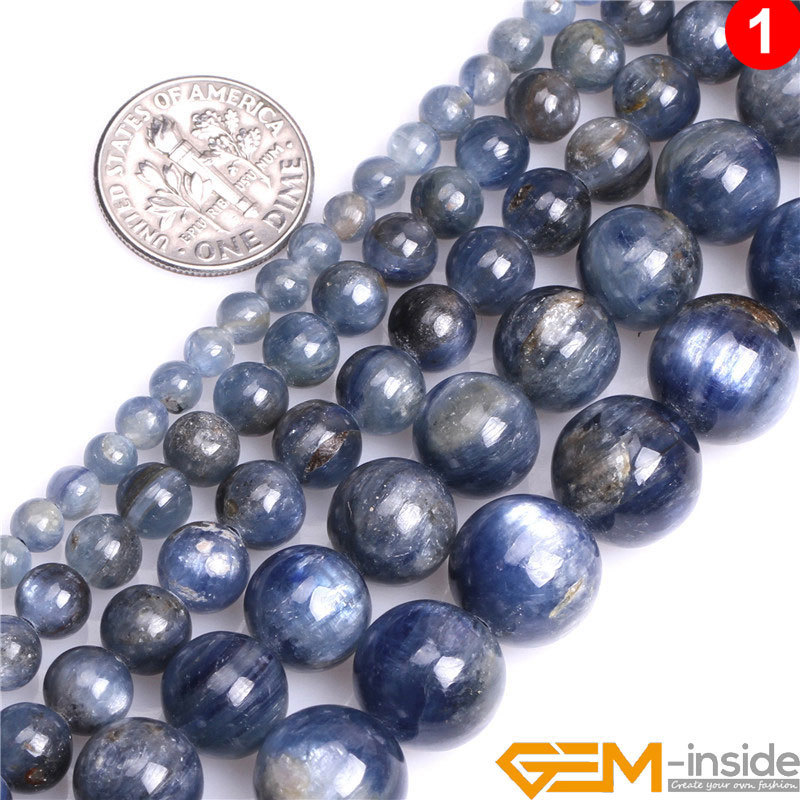 

Natural Stone Round Blue Kyanite Beads For Jewelry Making Strand 15" DIY Bracelet Necklace Loose Bead 4mm 6mm 8mm 10mm 12mm Q1106