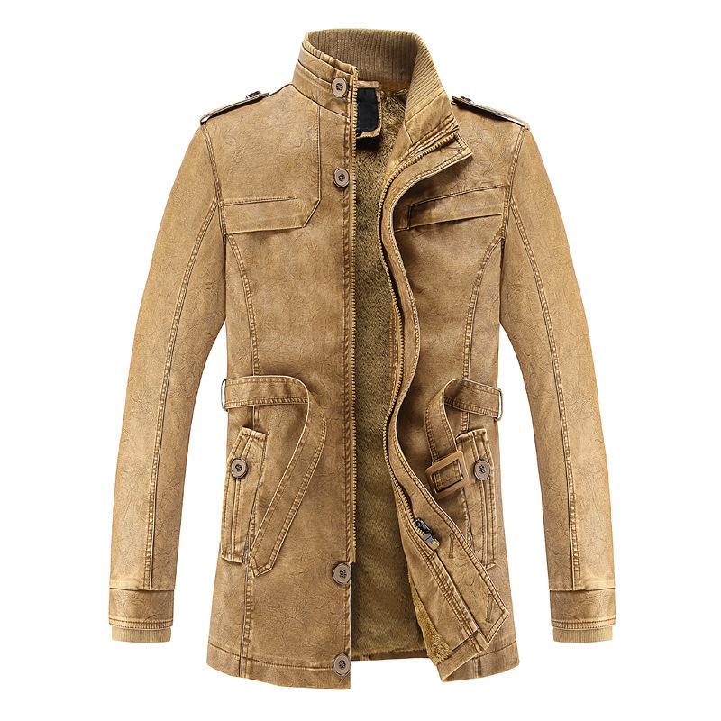 Autumn Winter Jackets Leather Jacket Coat Mens Fashion Casual Faux Fur Zipper Overcoat High Quality 4colour, Khaki
Autumn Winter Jackets Leather Jacket Coat Mens Fashion Casual Faux Fur Zipper Overcoat High Quality 4colour, Khaki