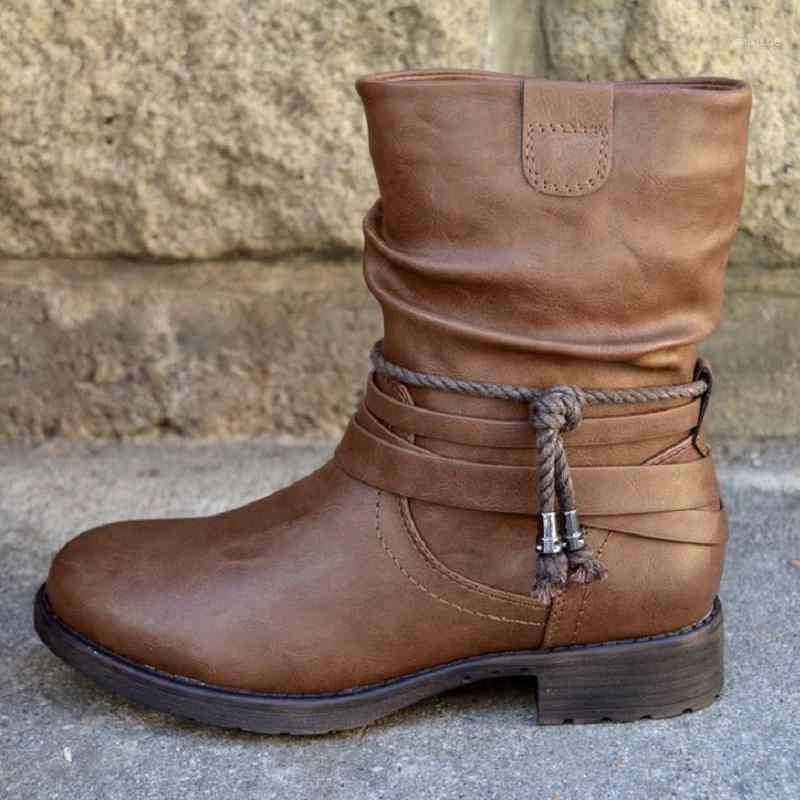 Women Boots Pu Leather Low Heels Ankle Boots Botas Mujer Autumn Winter Platform Round Toe Zipper Vintage Ladies Shoes1, Black 
Women Boots Pu Leather Low Heels Ankle Boots Botas Mujer Autumn Winter Platform Round Toe Zipper Vintage Ladies Shoes1, Black