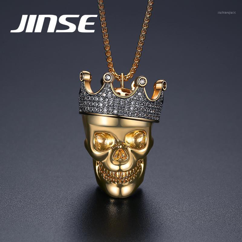 JINSE Mens Crown Skull Cubic Zircon Iced Out Pendant Necklace Gold Color Skeleton Necklace For Men Hiphop Fashion Jewelry Gift1
JINSE Mens Crown Skull Cubic Zircon Iced Out Pendant Necklace Gold Color Skeleton Necklace For Men Hiphop Fashion Jewelry Gift1