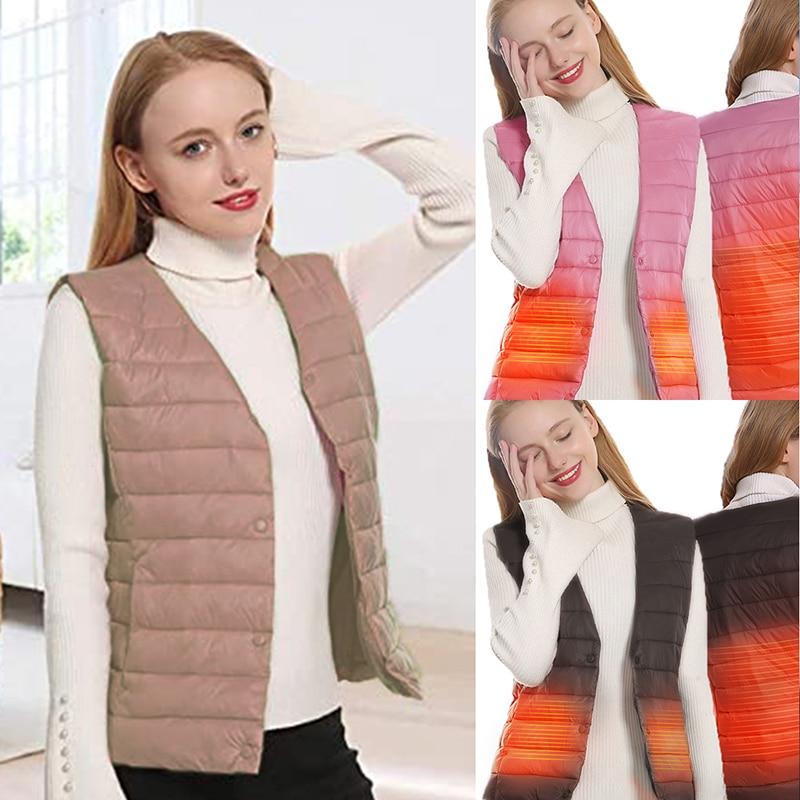 Women USB Heated Vest Lightweight Heated Waistcoat Quick Heating Vest Winter Washable Warm Smart heating Cotton, Black
Women USB Heated Vest Lightweight Heated Waistcoat Quick Heating Vest Winter Washable Warm Smart heating Cotton, Black