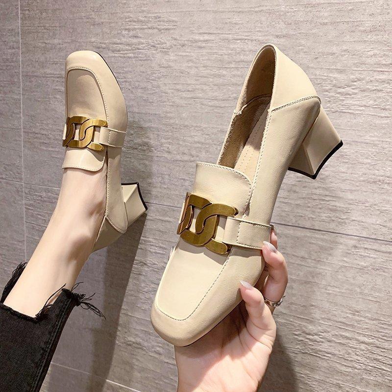 Women's shoes for spring 2021. Small leather shoes with thick square toe and British style. Retro metal buckle shallow mouth two1
Women's shoes for spring 2021. Small leather shoes with thick square toe and British style. Retro metal buckle shallow mouth two1