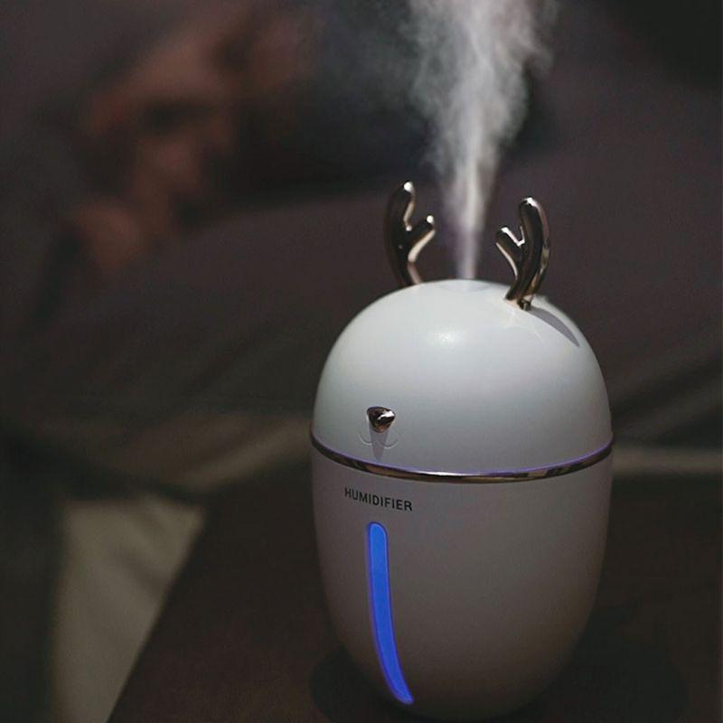 450ML 450ML USB Air Humidifier Purifier Mist Maker Deerhorn Ultra Silent Aroma Essential Oil Diffuser Home Office Car Pink White
450ML 450ML USB Air Humidifier Purifier Mist Maker Deerhorn Ultra Silent Aroma Essential Oil Diffuser Home Office Car Pink White