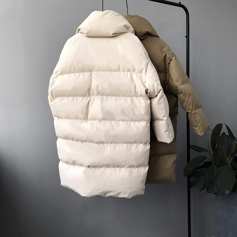 Winter Coat Women Female Long Jacket Women's Stand Collar Thick Down Cotton Parkas Outerwear Tops Long Sleeve Warm Coats 201210