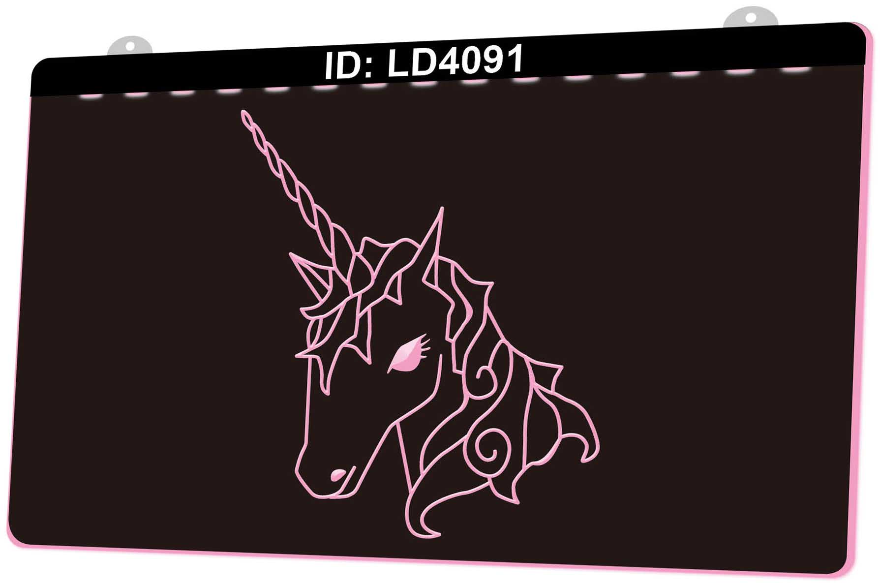 LD4091 Unicorn Horse Head 3D Engraving LED Light Sign 9 Colors Wholesale Retail Free Design
LD4091 Unicorn Horse Head 3D Engraving LED Light Sign 9 Colors Wholesale Retail Free Design