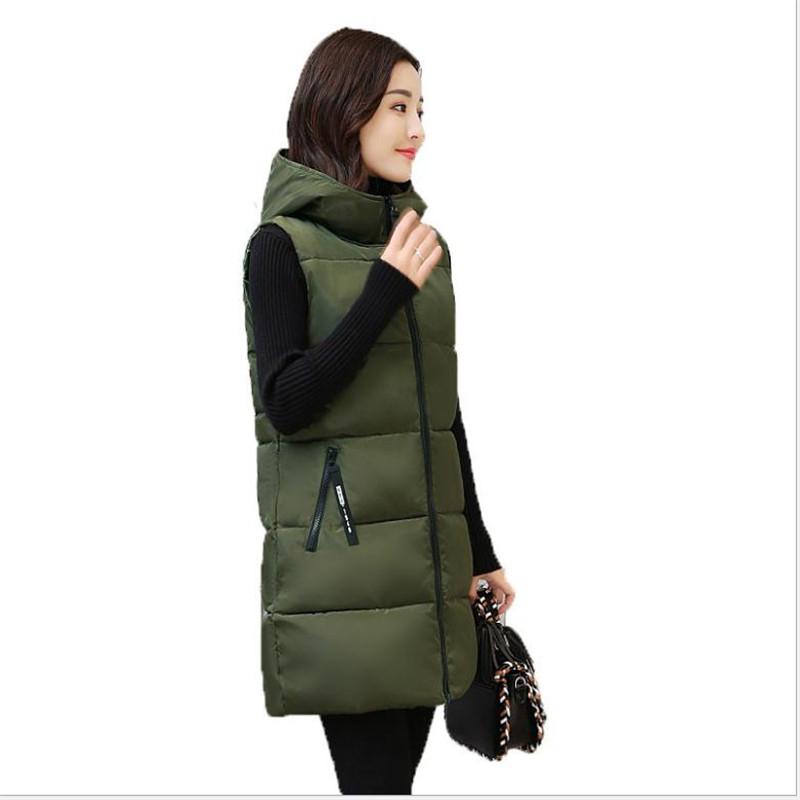 Fashion Print Letter Autumn Winter Women's Vest 2020New Arrival Down Cotton Women Waistcoat Medium-Long Hooded Vest Mujer Q754, Black
Fashion Print Letter Autumn Winter Women's Vest 2020New Arrival Down Cotton Women Waistcoat Medium-Long Hooded Vest Mujer Q754, Black