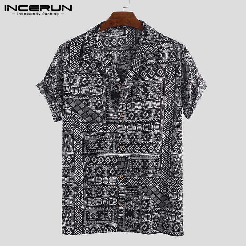 INCERUN Vintage Short Sleeve Printed Men Shirts Leisure Turn Down Collar Button Blouse 2021 Summer Casual Cotton Loose Tops 3XL, Black
INCERUN Vintage Short Sleeve Printed Men Shirts Leisure Turn Down Collar Button Blouse 2021 Summer Casual Cotton Loose Tops 3XL, Black