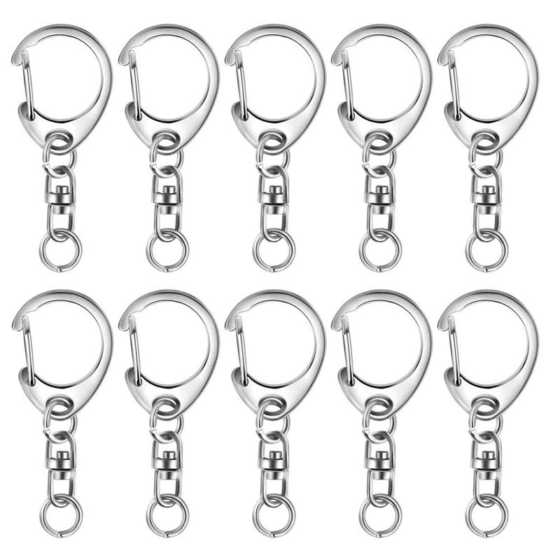 100Pcs Key Ring Key Chain D-Snap Hook Split Keychain Parts Ring Hardware with 8mm Open Jump and Connector
100Pcs Key Ring Key Chain D-Snap Hook Split Keychain Parts Ring Hardware with 8mm Open Jump and Connector