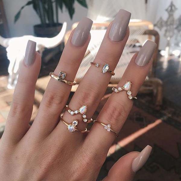 Simple Single Stone Finger Rings Gold Color White Fire Opal Stone stone delicate dainty girl women rings Engagement Love Ring Valentine Gift