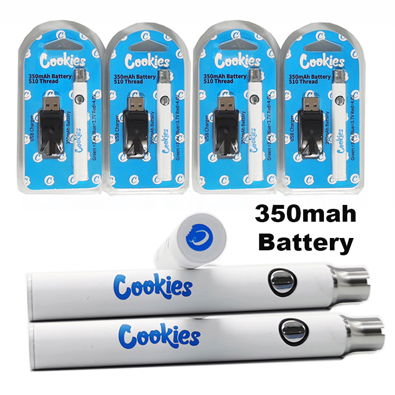 Cookies Vape Carts Battery Starter Kit 350mAh 510 Thread Preheating USB Charger Blister Kits 350mAh Adjustable Variable Voltage Batteries
Cookies Vape Carts Battery Starter Kit 350mAh 510 Thread Preheating USB Charger Blister Kits 350mAh Adjustable Variable Voltage Batteries