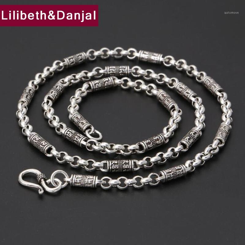 2020 Creative 5mm Thick Buddha Mantra Chain Necklace 100% 925 Sterling silver Men Women Pendant Necklace Fashion Jewelry N561
2020 Creative 5mm Thick Buddha Mantra Chain Necklace 100% 925 Sterling silver Men Women Pendant Necklace Fashion Jewelry N561