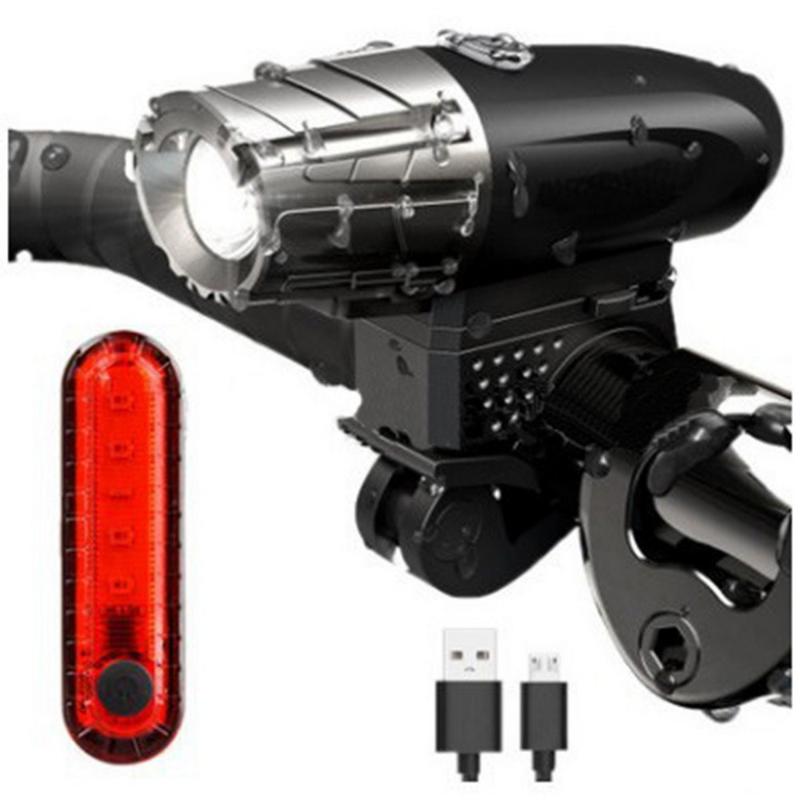 300 Lumens Bicycle Light LED USB Rechargeable Front Lamp Waterproof MTB Road Bike Cycling Headlight Rear Taillight
300 Lumens Bicycle Light LED USB Rechargeable Front Lamp Waterproof MTB Road Bike Cycling Headlight Rear Taillight