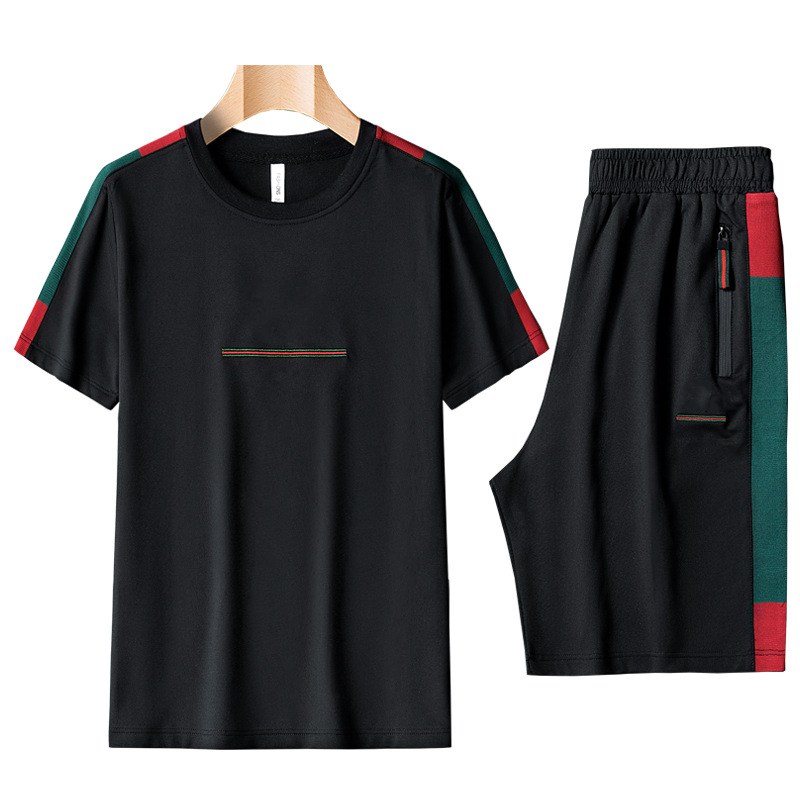 Men's summer sports suit 2-piece men's summer suit men's summer fashion T-shirt Casual Short Sleeve Top T-shirt and shorts De, Gray
Men's summer sports suit 2-piece men's summer suit men's summer fashion T-shirt Casual Short Sleeve Top T-shirt and shorts De, Gray