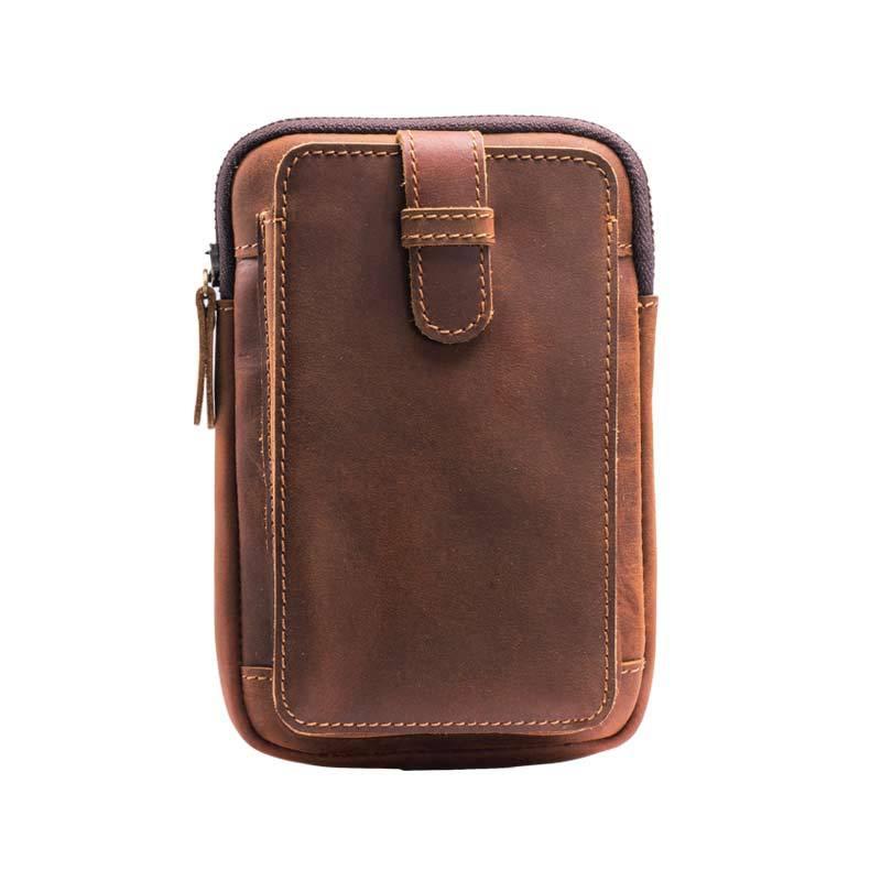 First layer cowhide men's belt bag leather wear belt bag
