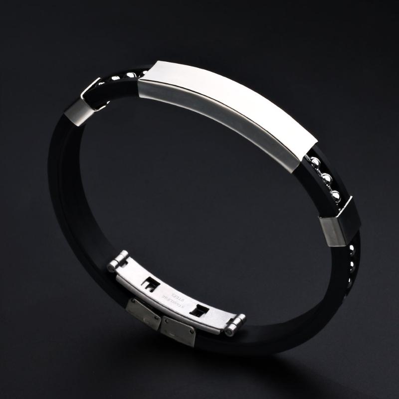 2020 Fashion jewelry vintage Black Rubber Wristband Silicone Stainless Steel Men Bracelets Bangles for Women Pulseras Hombre
2020 Fashion jewelry vintage Black Rubber Wristband Silicone Stainless Steel Men Bracelets Bangles for Women Pulseras Hombre