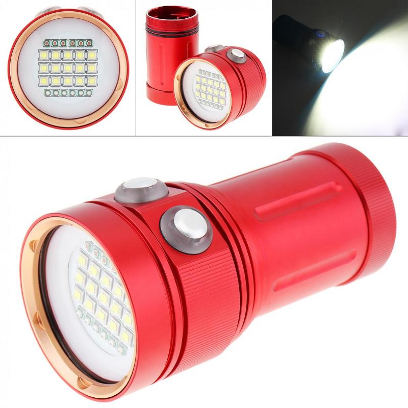 Red Diving Light Underwater 100m Scuba Video Light 8000LM 150W 15 XML2+6 Red+6 Blue LED Photography Video Dive Lamp
Red Diving Light Underwater 100m Scuba Video Light 8000LM 150W 15 XML2+6 Red+6 Blue LED Photography Video Dive Lamp