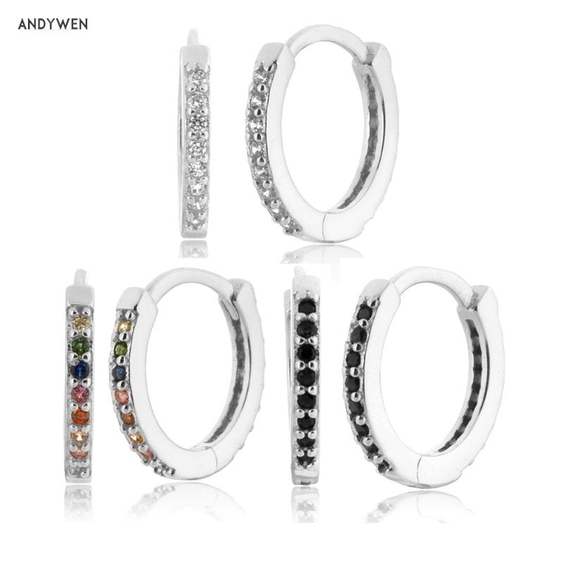 ANDYWEN 925 Sterling Silver 9.3mm Huggies Piercing Ohrringe Hoops Earring 2020 Rock Punk Luxury Loops Round Rainbow Jewelry
ANDYWEN 925 Sterling Silver 9.3mm Huggies Piercing Ohrringe Hoops Earring 2020 Rock Punk Luxury Loops Round Rainbow Jewelry