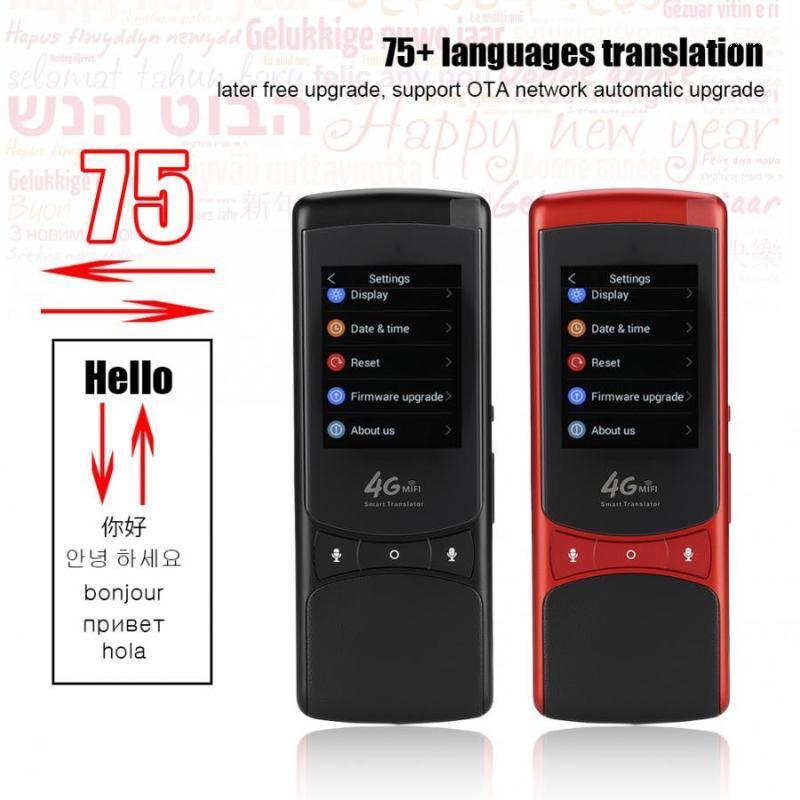4G WiFi 75+ Language translation 1500mAh Long Standby OTA Camera Dict Intelligent Translator instant translate voice translators1
4G WiFi 75+ Language translation 1500mAh Long Standby OTA Camera Dict Intelligent Translator instant translate voice translators1