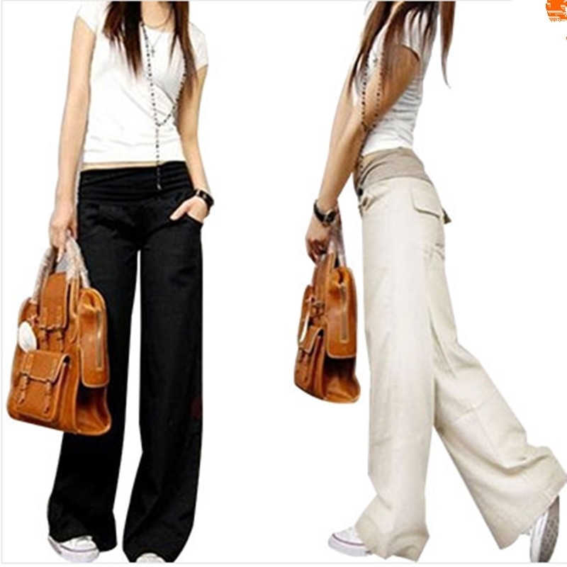 Makuluya En Wide Leg Pants Elastic Waist Loose Trousers For Women Casual & Comfy | Collection