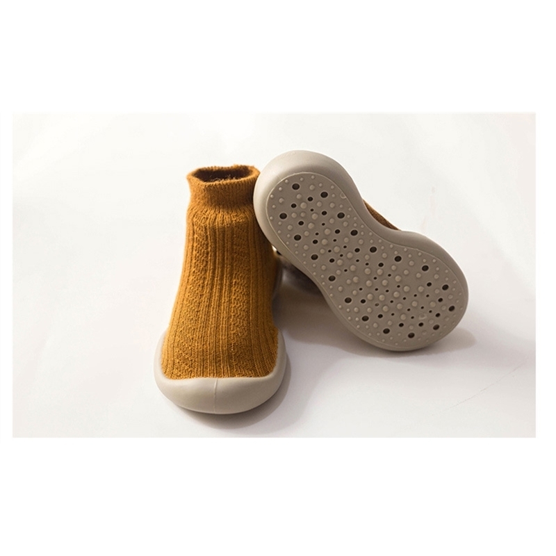 with girl floor non-slip cartoon shoes Baby toddler rubber sole socks LJ201214