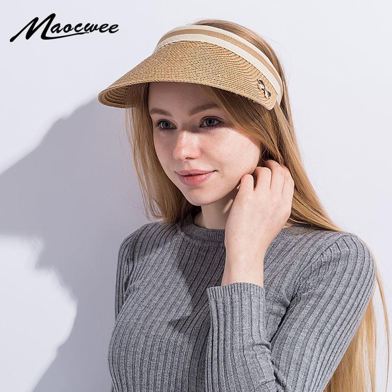 Wide Brim Hats Cute Bow Sun Hat Female Beach Straw Visor Cap Summer For Women Caps Chapeau Femme Girls, Beige
Wide Brim Hats Cute Bow Sun Hat Female Beach Straw Visor Cap Summer For Women Caps Chapeau Femme Girls, Beige