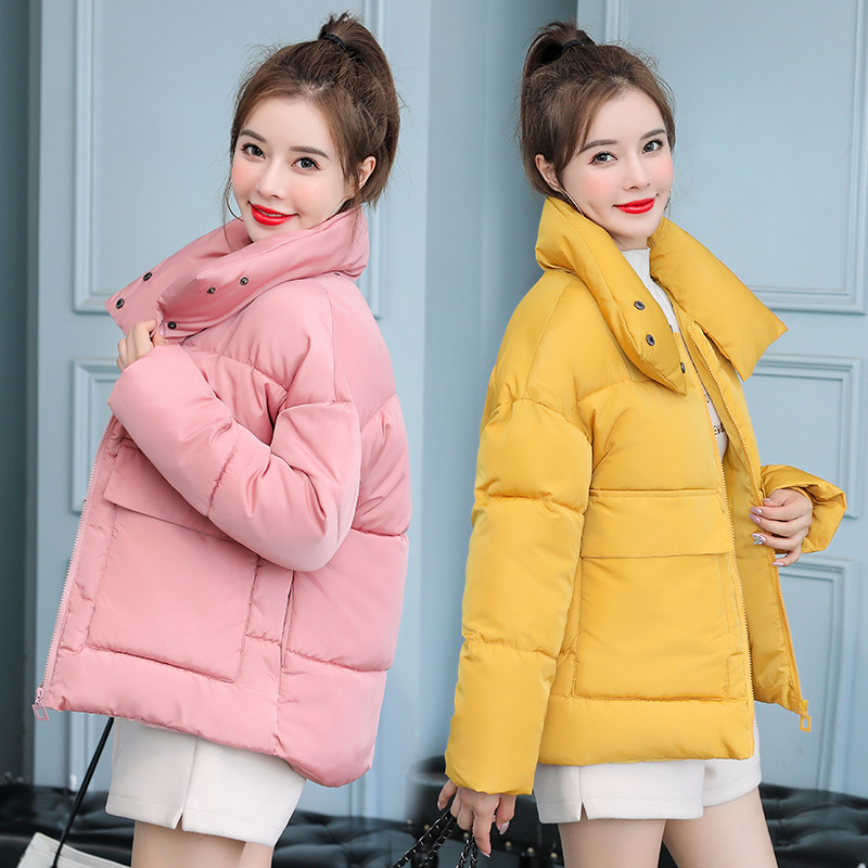 NEEDBO Winter Jacket Women Plus Size Loose Casual Woman Winter Coats and Puffer Jackets Padded Stand Collar Parka Outwear 201019